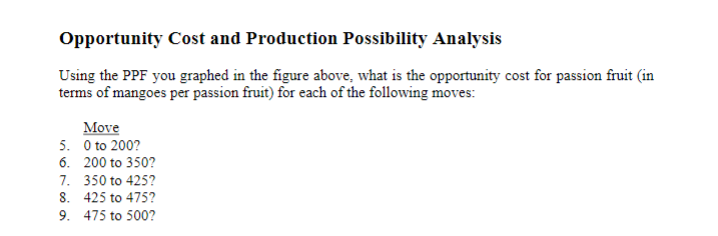 of what a society can produce. Consider the following production possibilities, then