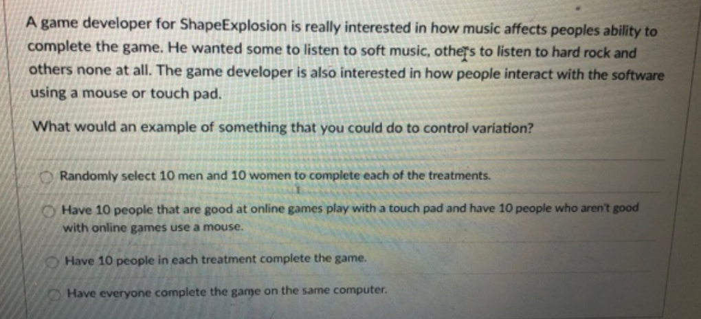  A game developer for ShapeExplosion is really interested in how music