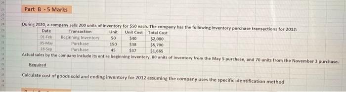 24 25 Part B 5 Marks 36 " 20 10 " AL