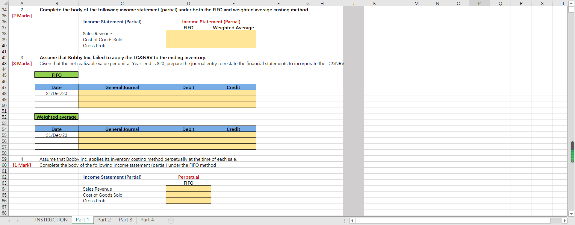 K L M N Answer all the questions in the spaces provided