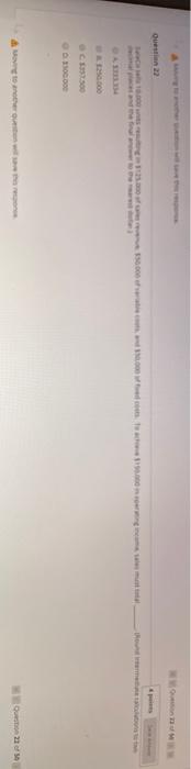 s 3 points Las Baskets Company expects to manufacture and set 30.000