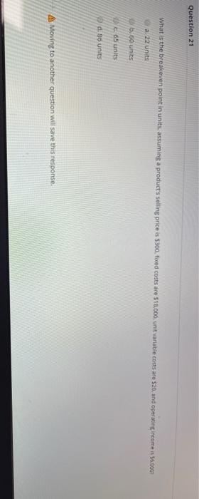 finished goods inventory with target anding inventory of 5.000 baskets. The company