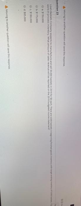 be reported on the 2010 budgeted income statement $175.000 $85.000 G. $125.000