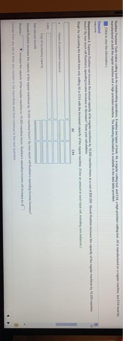 precision cutting tool. As is manufactured on a regular machine, but EXA