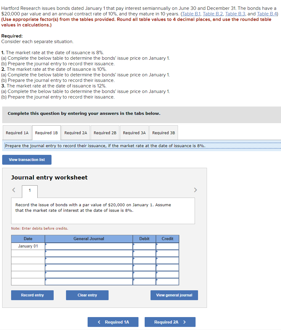 June 30 and December 31. The bonds have a $20,000 par value