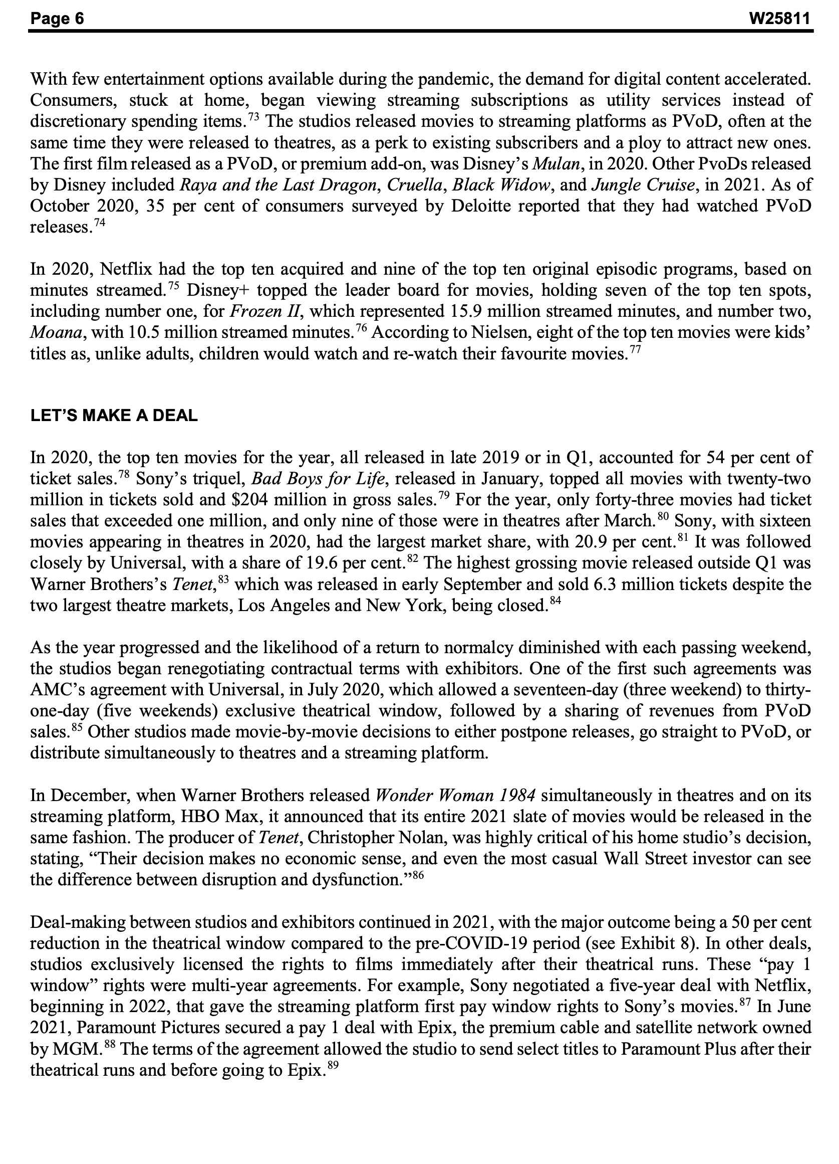 data provided.- Describe the predicament that AMC is in, and how do