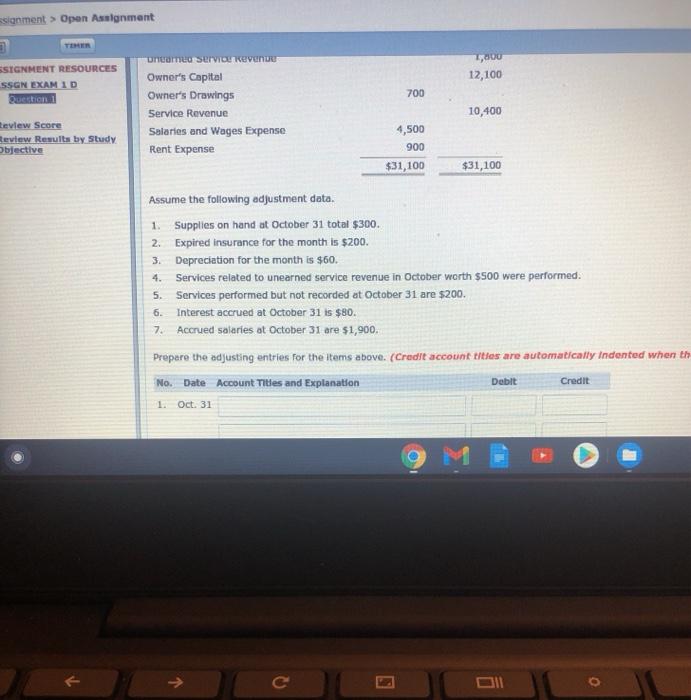 RESOURCES MID ore sults by Study Question 1 The trial balance for