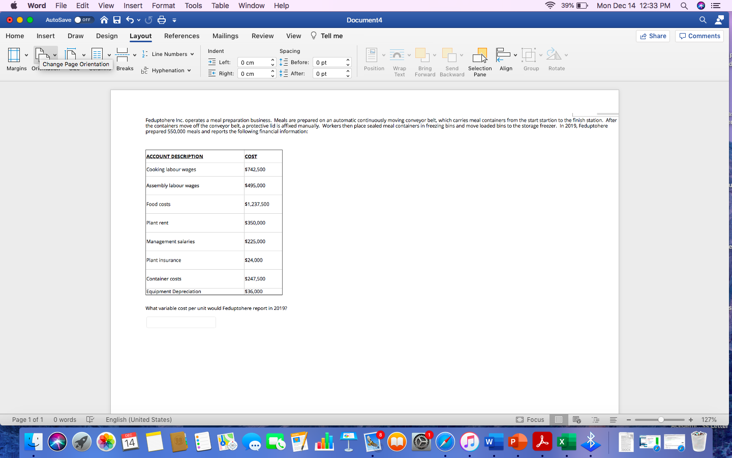 Word File Edit View Insert Format Tools Table Window Help 39% Mon