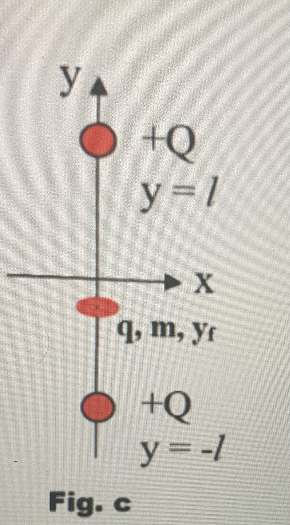 to the force of gravity (in the -y direction). The molecule can