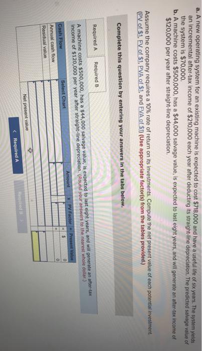 existing machine is expected to cost $718,000 and have a useful life