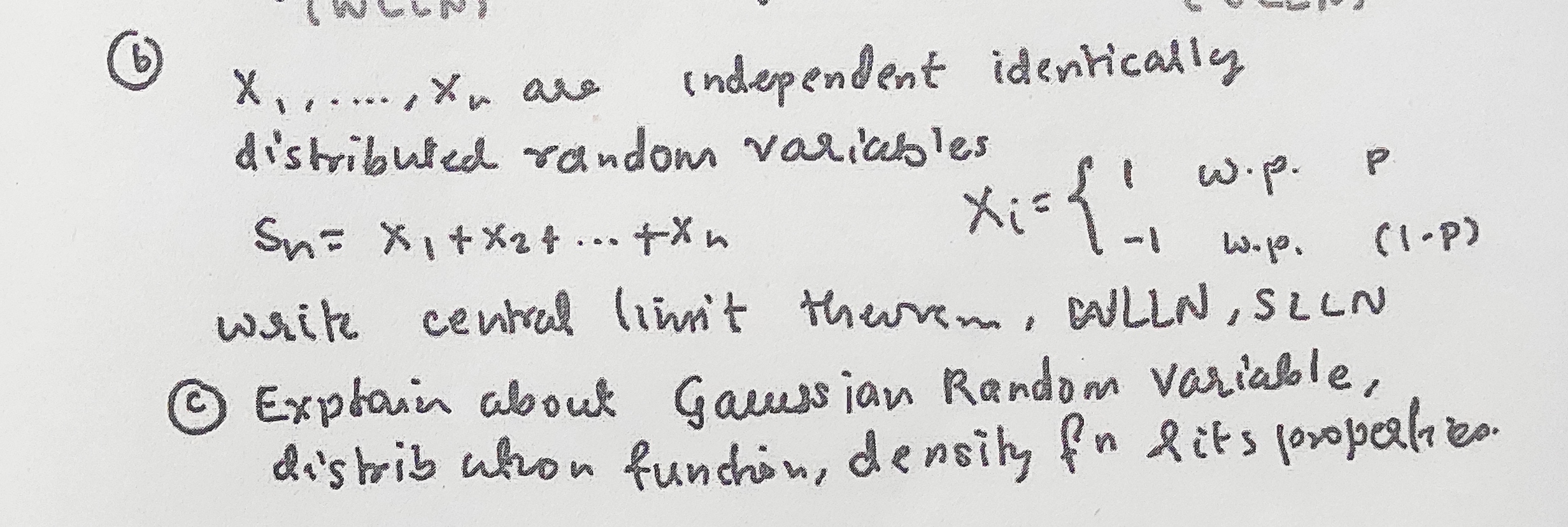  b X , .... . 4vans independent identically distributed random variables