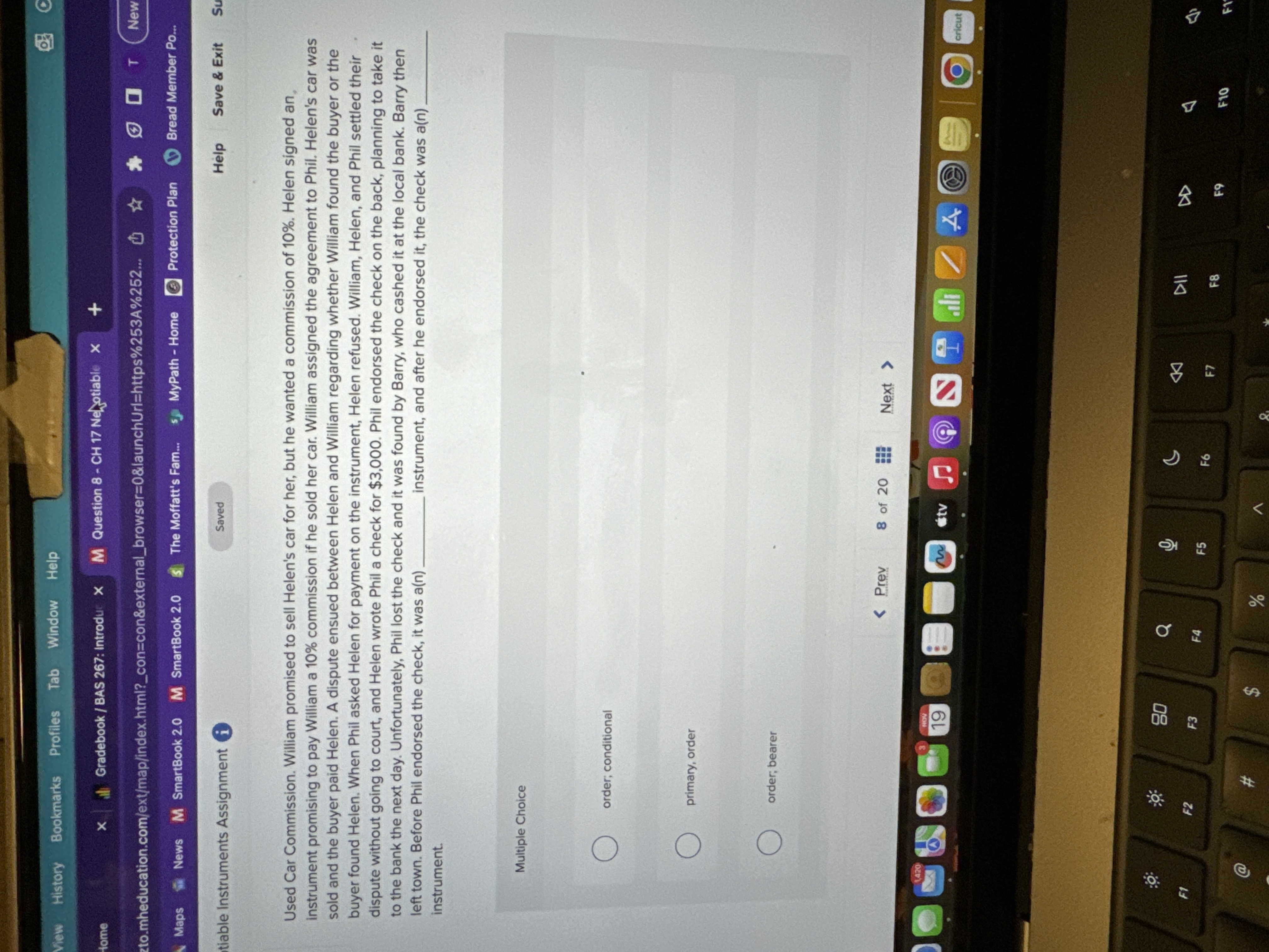 View History Bookmarks Profiles Tab Window Help home Gradebook / BAS