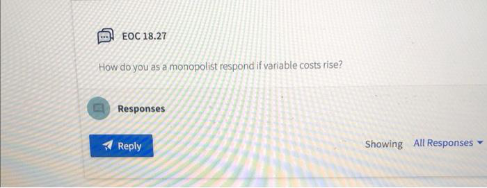 Showing All Responses . ordered by Newest ResponsesEOC 18.26 You own a