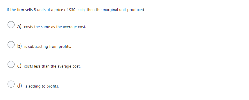 Average Total Costs (in Marginal Costs Cost Costs Costs Costs dollars per