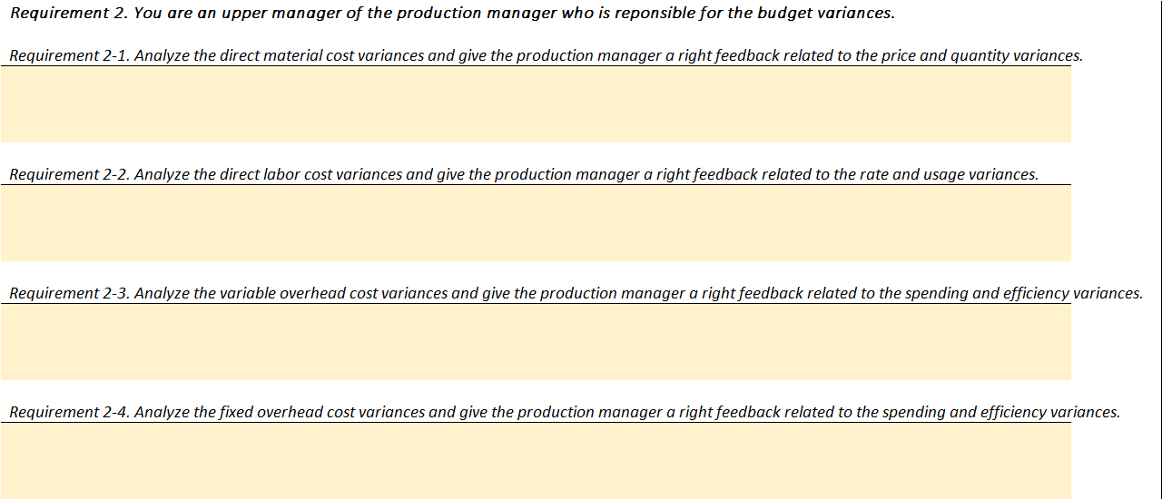 Direct labor rates per unit of input ($) 3,300 7.70 Direct labor
