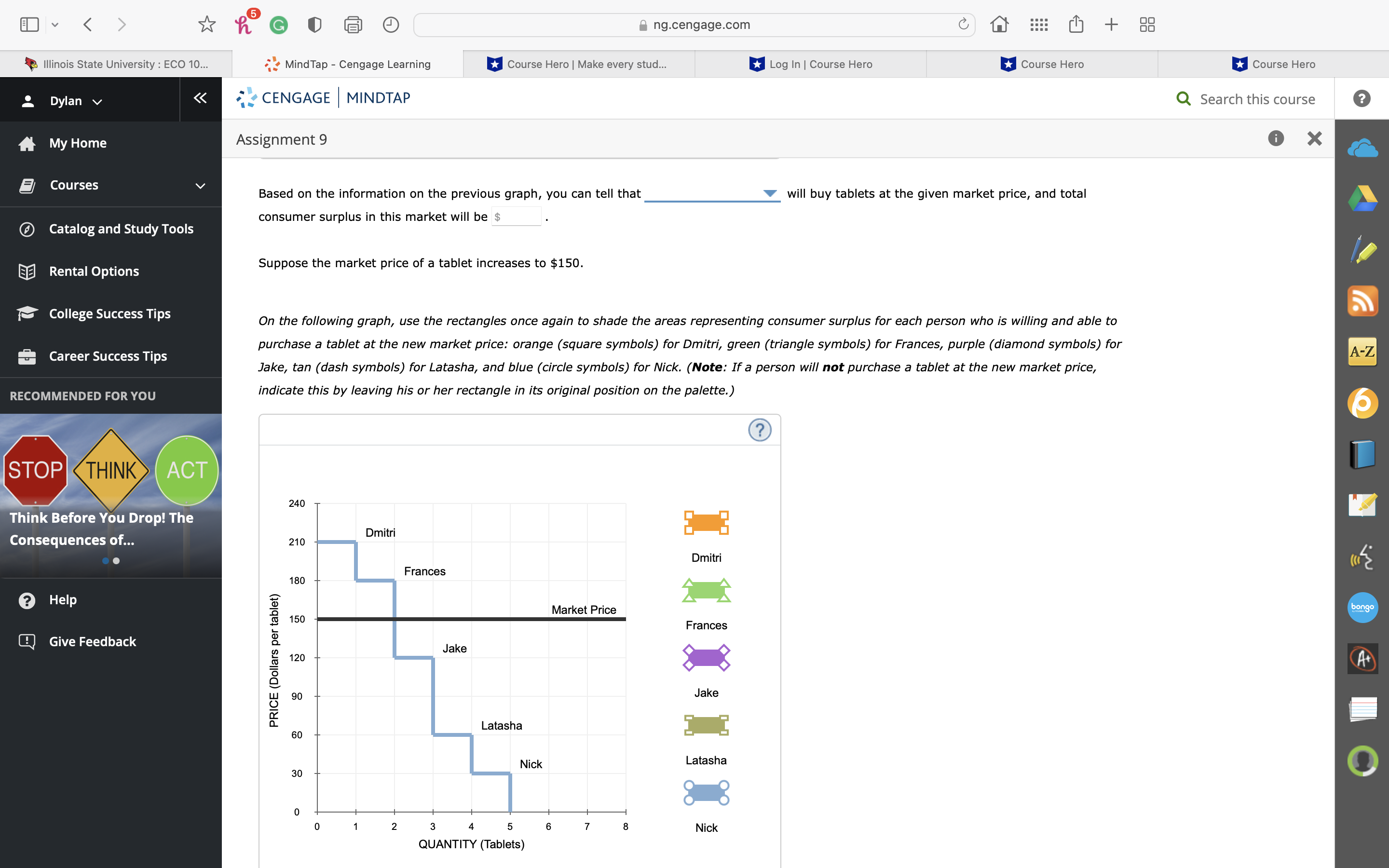 c, a i] + 33 Q Illinois state University: ECO 10... '2':