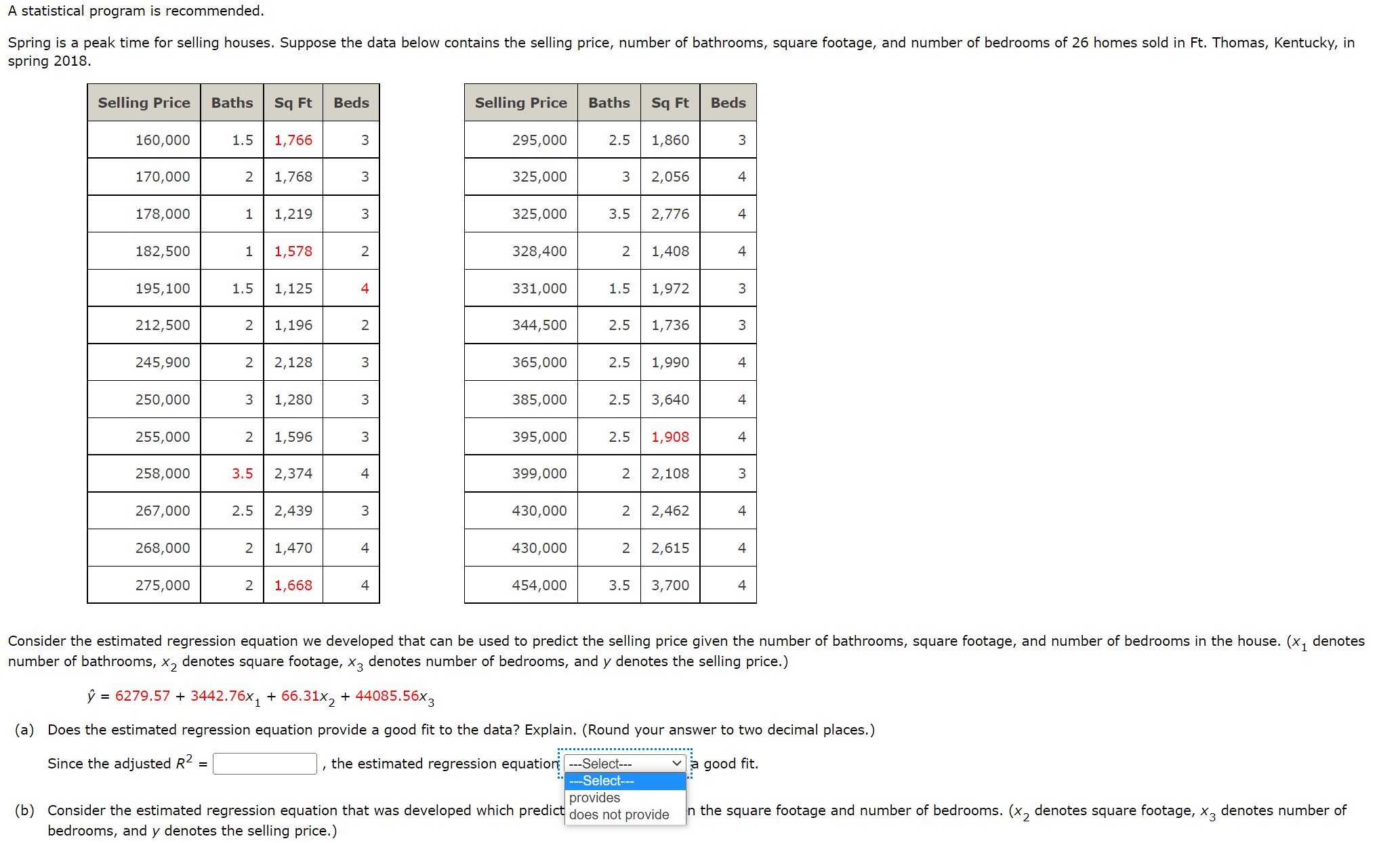 4k A statistical program is recommended. Spring is a peak time for