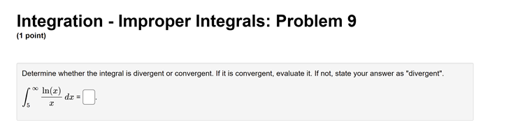 improper integral converges and, if so, evaluate it. Jo 2+5 Write F