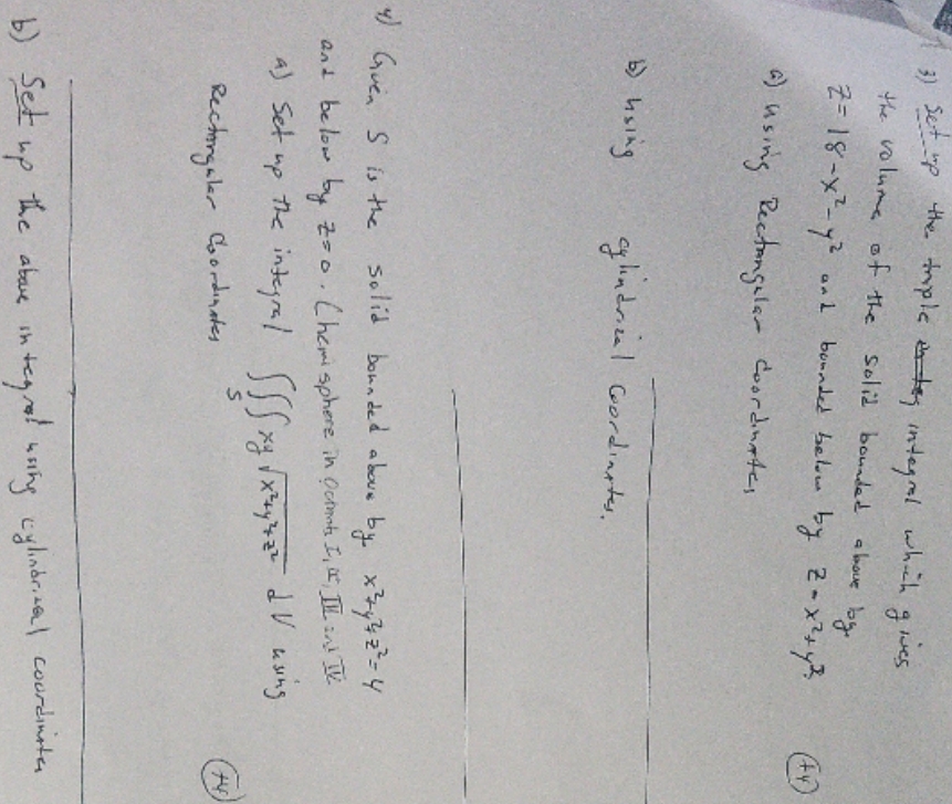 i just need 4 a and b ") set up the triple