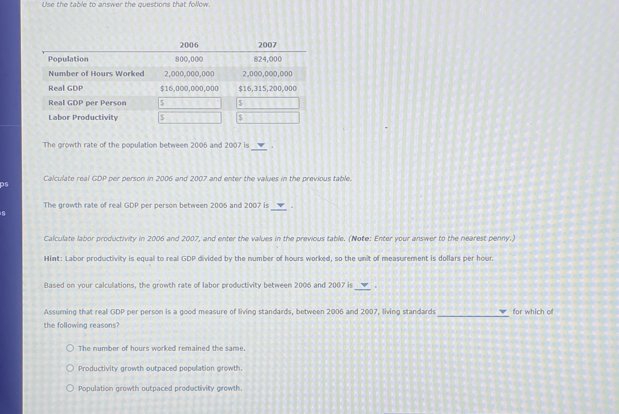  ps 7 Use the table to answer the guestions that follow.