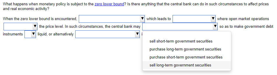subject to the zero lower bound? Is there anything that the central