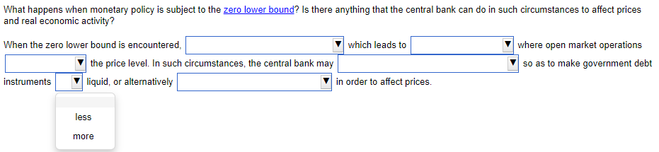 bank can do in such circumstances to affect prices and real economic