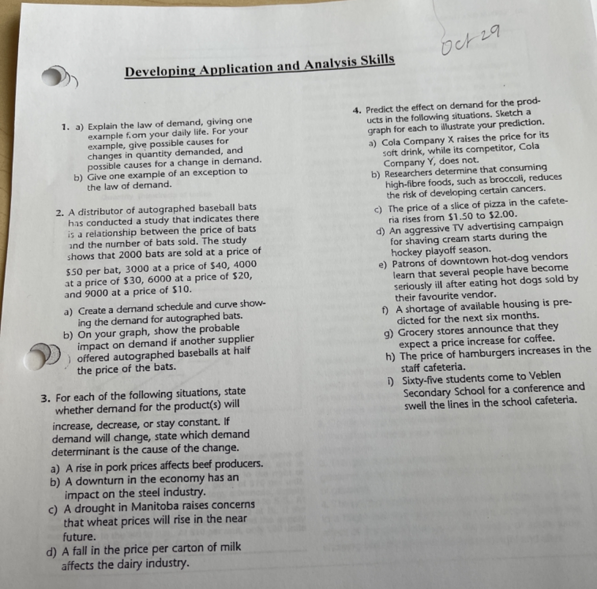 Please please help me Oct 29 Developing Application and Analysis Skills 1.