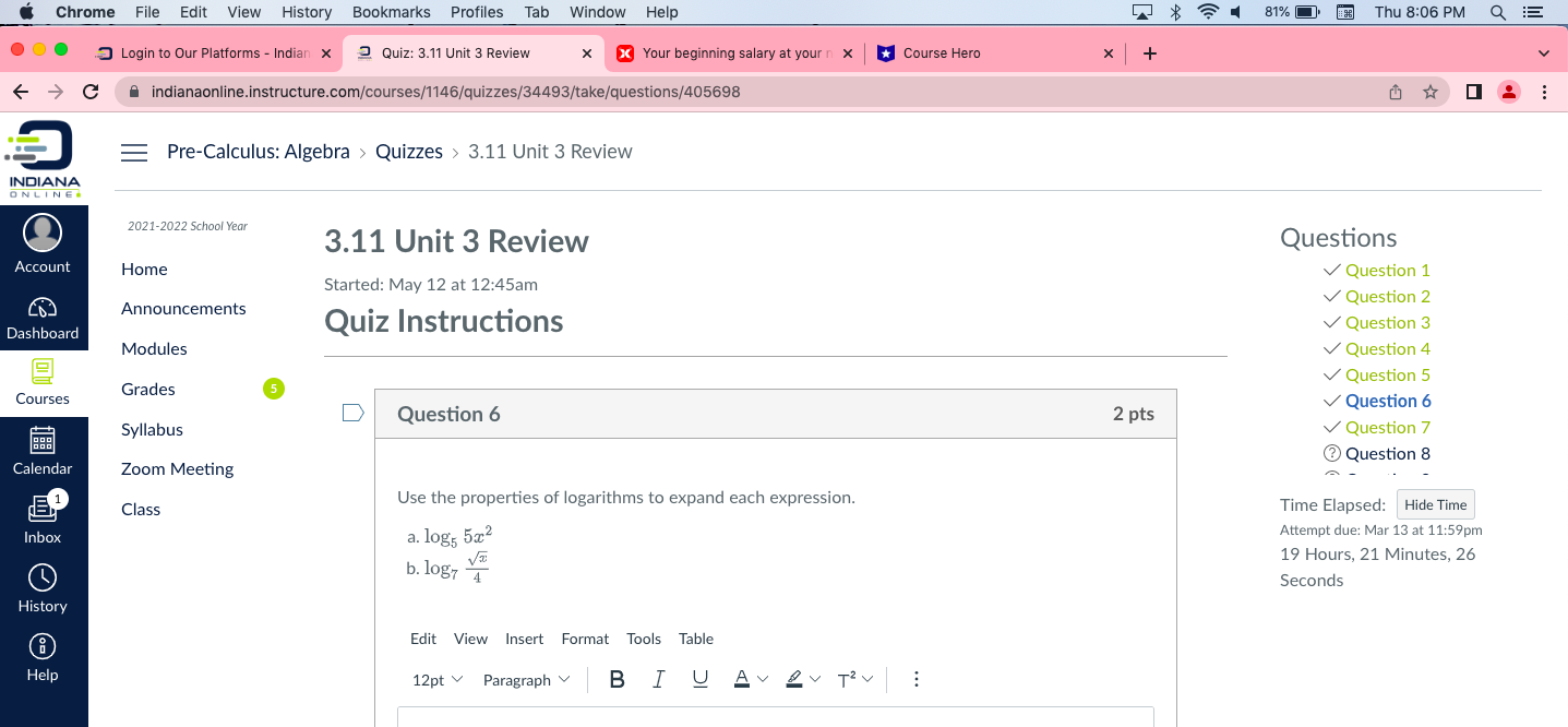 Chrome File Edit View History Bookmarks Profiles Tab Window Help 81%