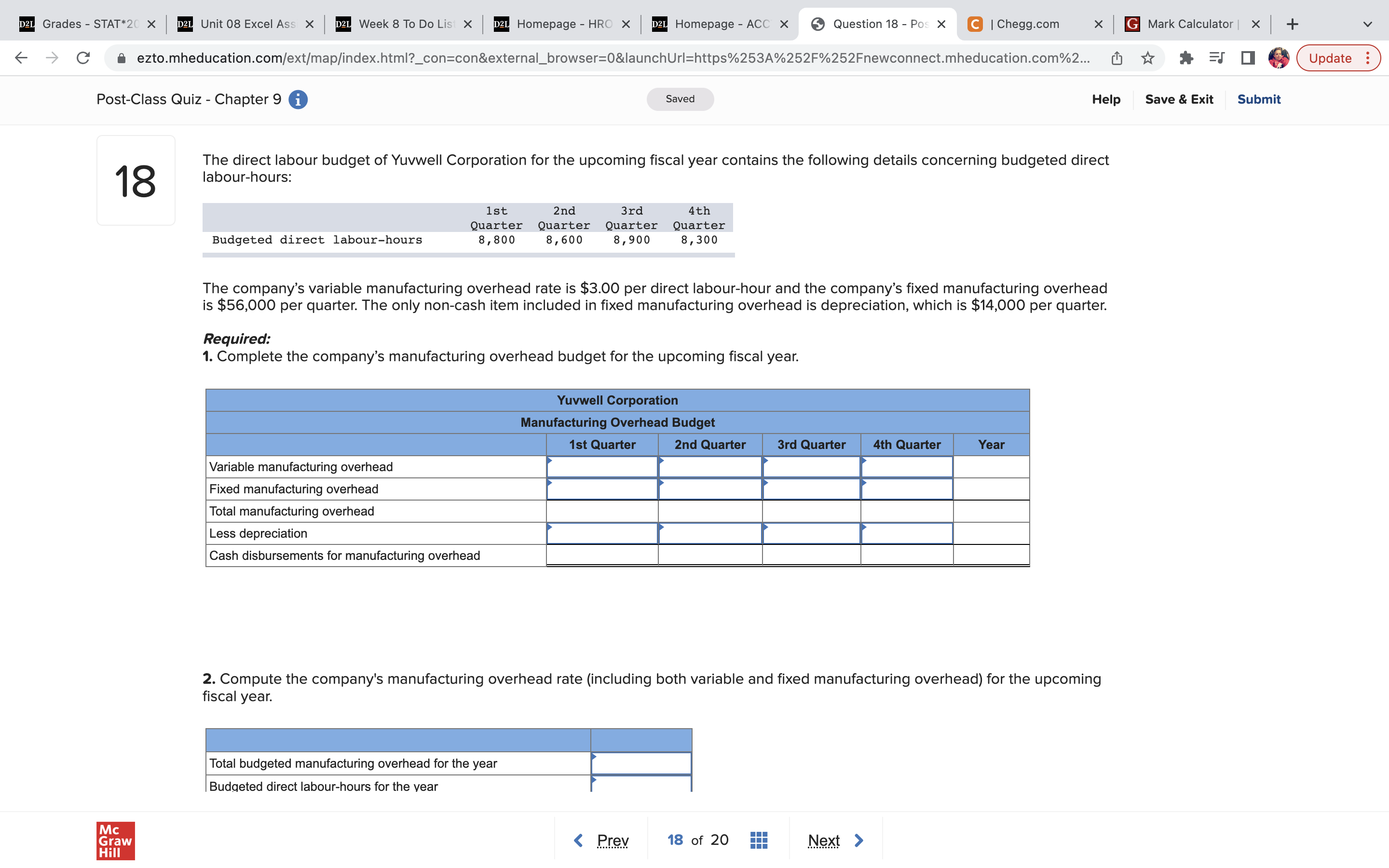  D2L Grades - STAT*20 X D2L Unit 08 Excel Ass X