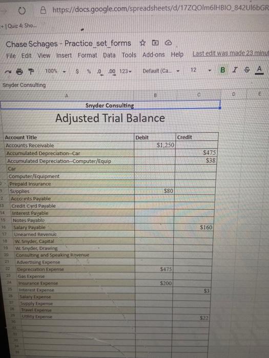Income Statement o L E Statement of DE File Edit View Insert