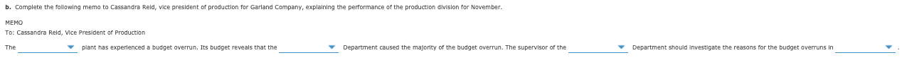 Performance Report-Vice President, Production For the Month Ended November 30 Plant Budget