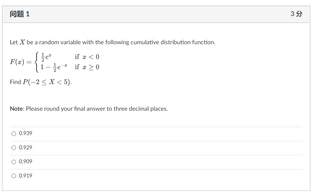 (pdf) fx (c) = 4c3, for 0 < < 1 , and