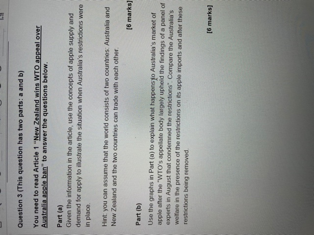 Question 3 (This question has two parts: a and b) You