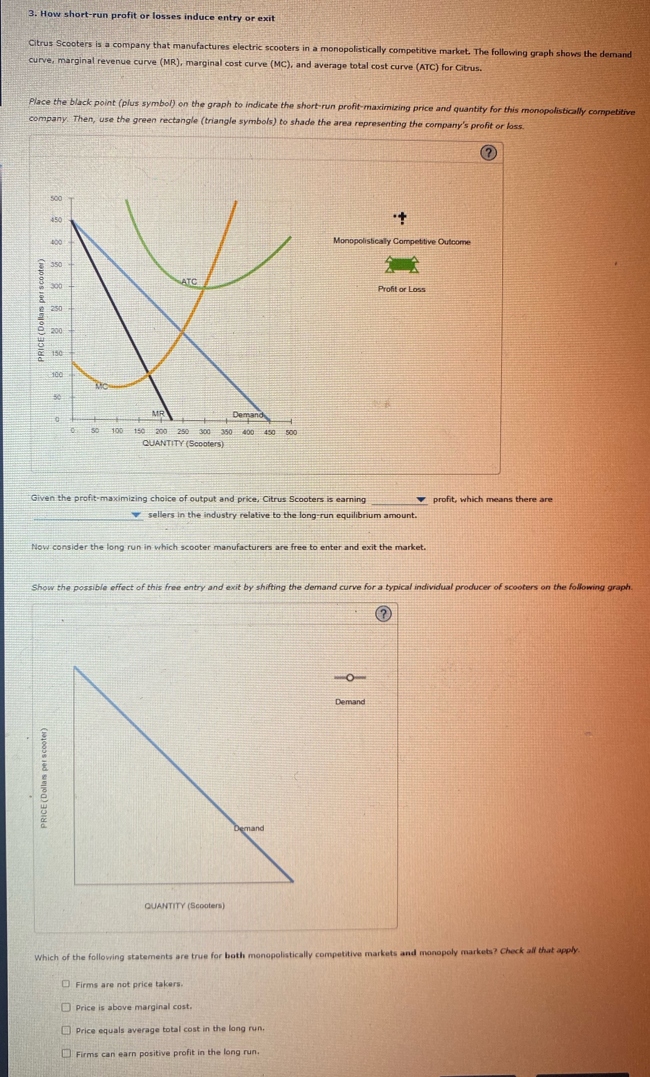 I want visuals on both graphs please and all the questions answered