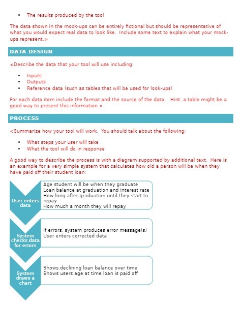  . The results produced by the tool The data shown in