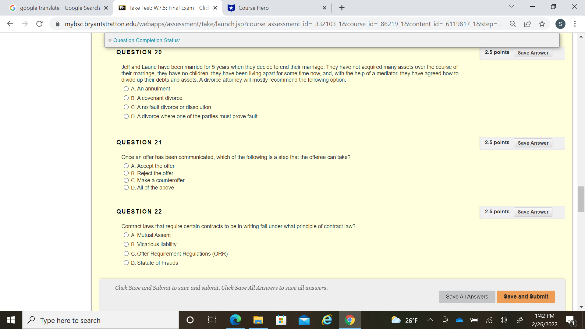 QUESTION 11 2.5 points Save Answer Attorney Rock files an auto negligence