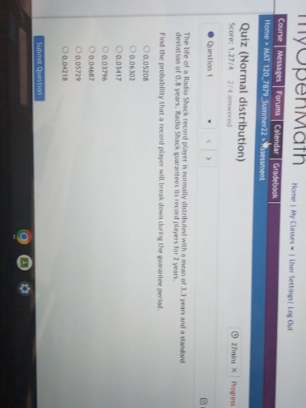 please help myopenMath Home | My Classes . | User Settings/ Log