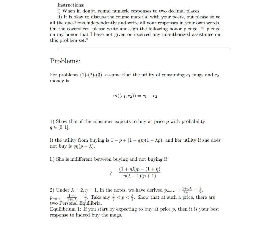 responses to two decimal places ii) It is okay . Problems: For