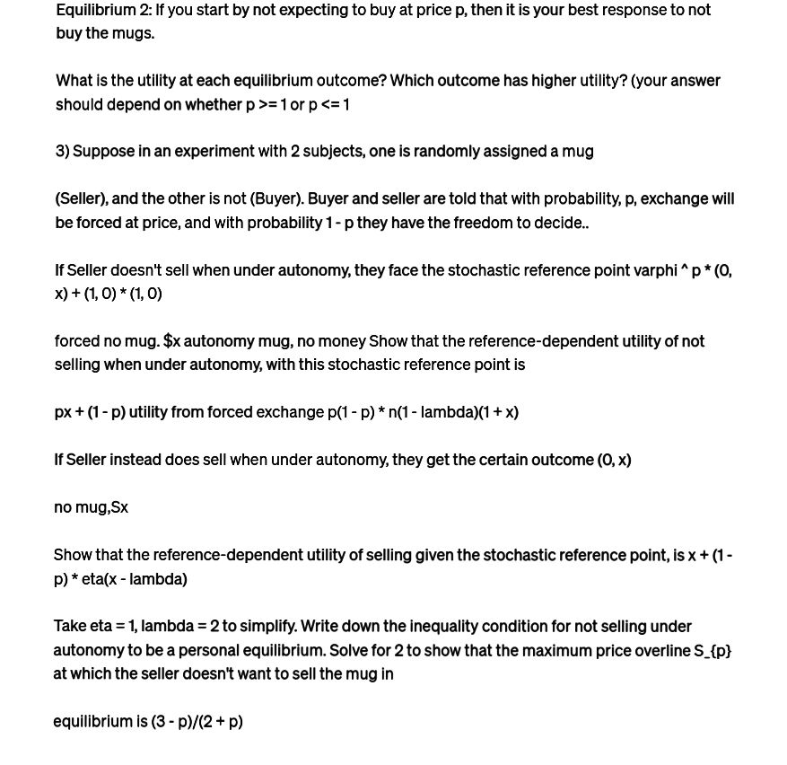 problems (1)-(2)-(3), assume that the utility of consuming c1 mugs and c2