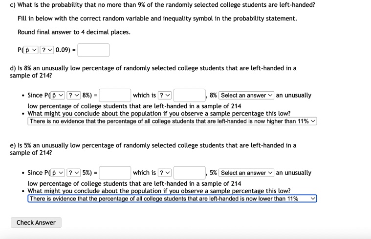 can you please solve these problems. c) What is the probability that