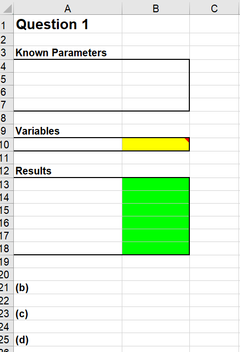Please complete the following question on an Excel spreadsheet using Excel tools