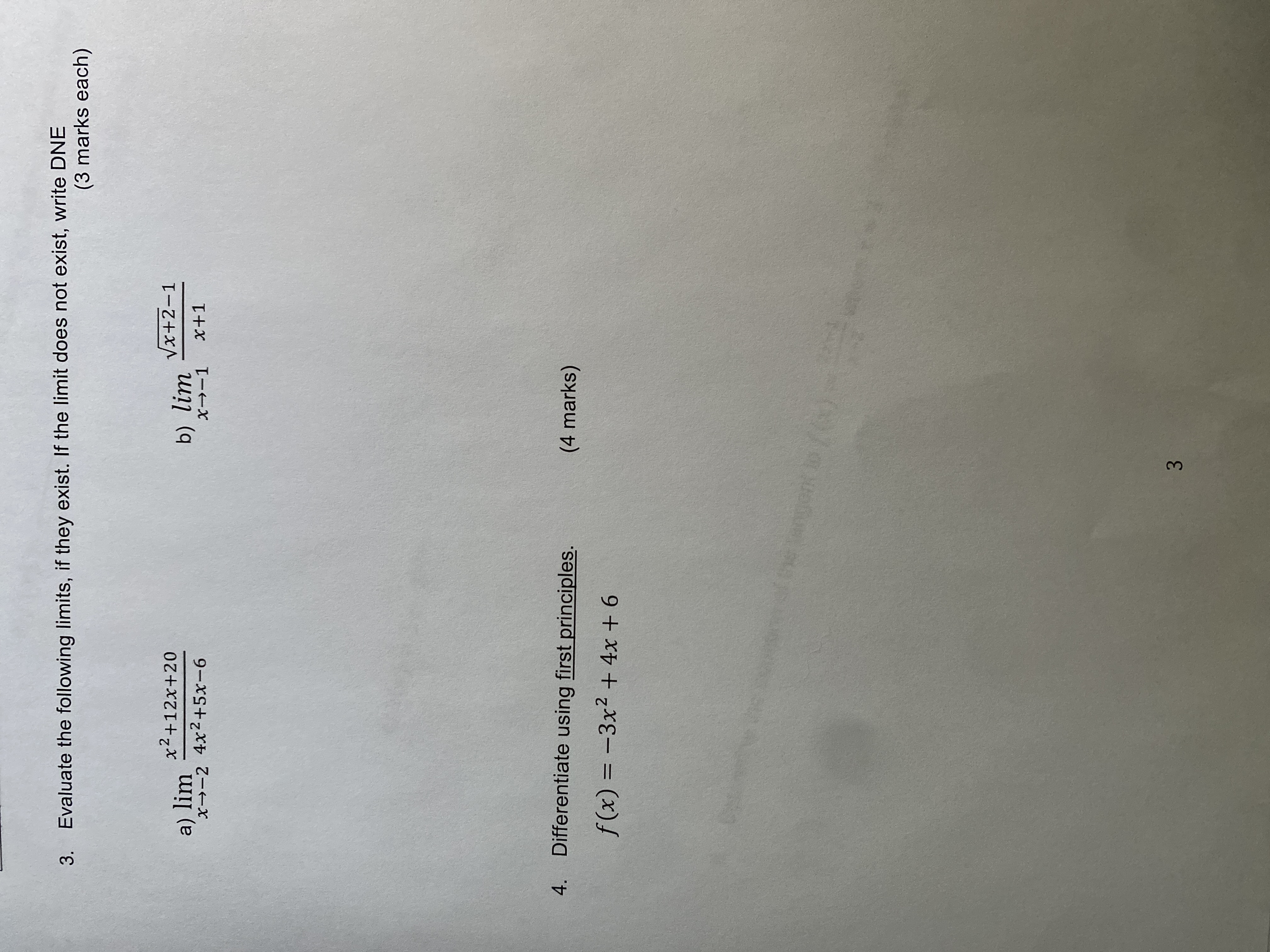 rate of change from x = -1 to x = 1 b)