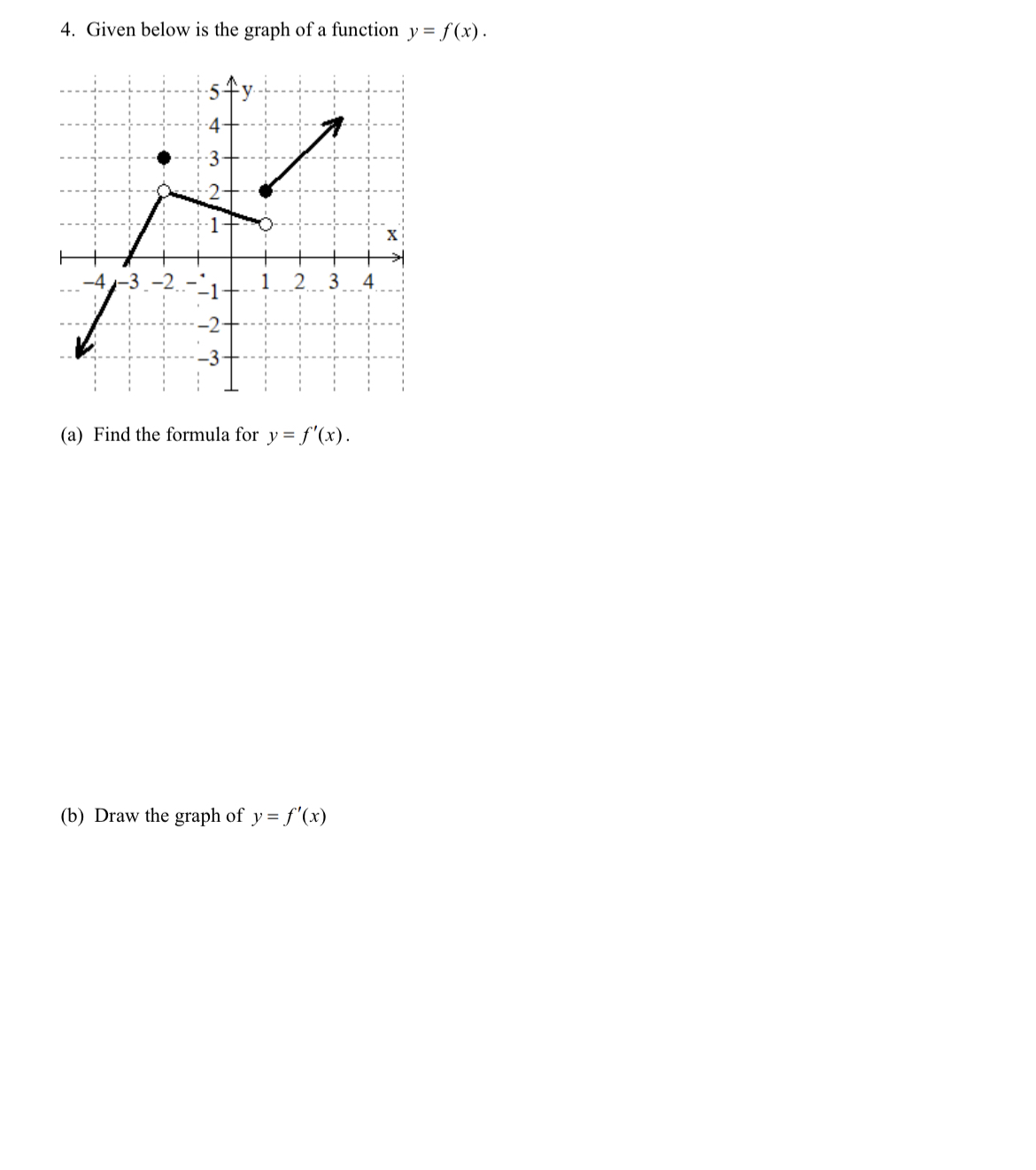  4. Given below is the graph of a function y =