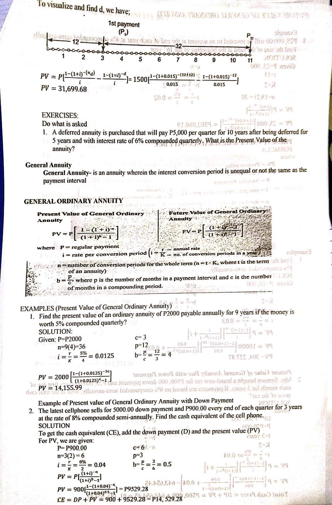 payments of the annuity is at the end of the last interest
