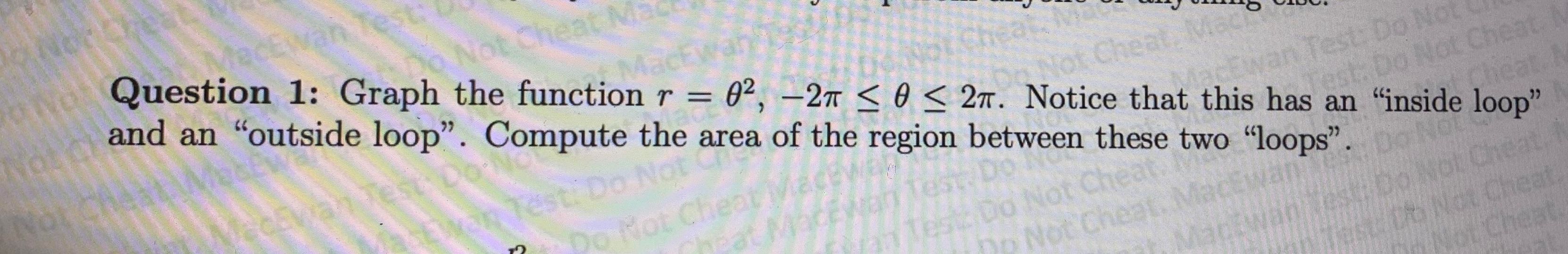 Question 1: Graph the function r 02, 2n 0 k. Notice that