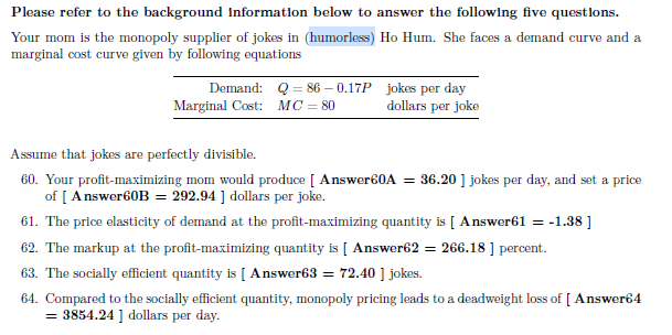  Please refer to the background Information below to answer the following