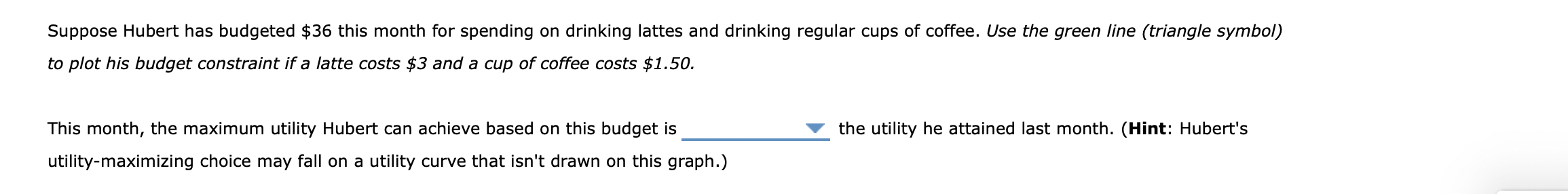 the total number of lattes he drinks and R is the total