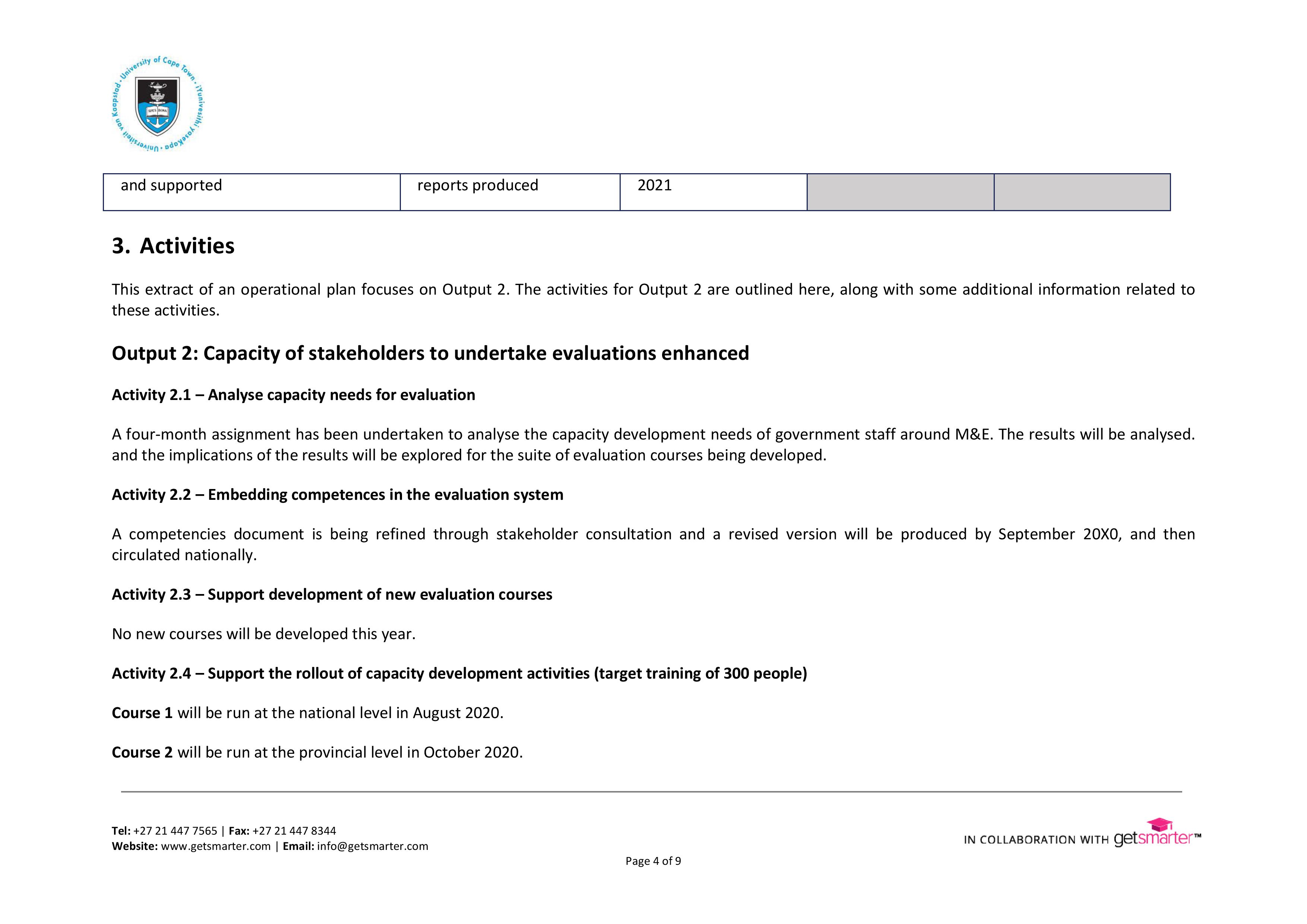 in Output 2. Identify areas where the budget could be improved.PLEASE FIND