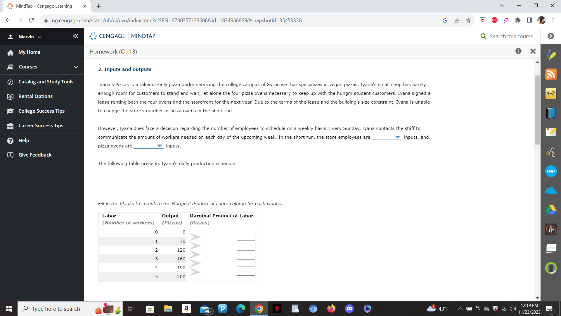  MindTap - Cengage Learning X + V X -> C A