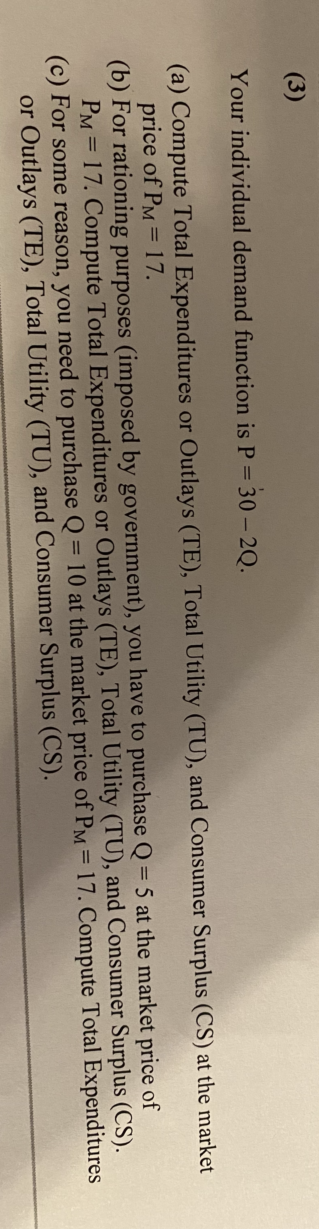 50. (b) Compute Total Revenue (TR), Total Cost (TC), and Profit (II)